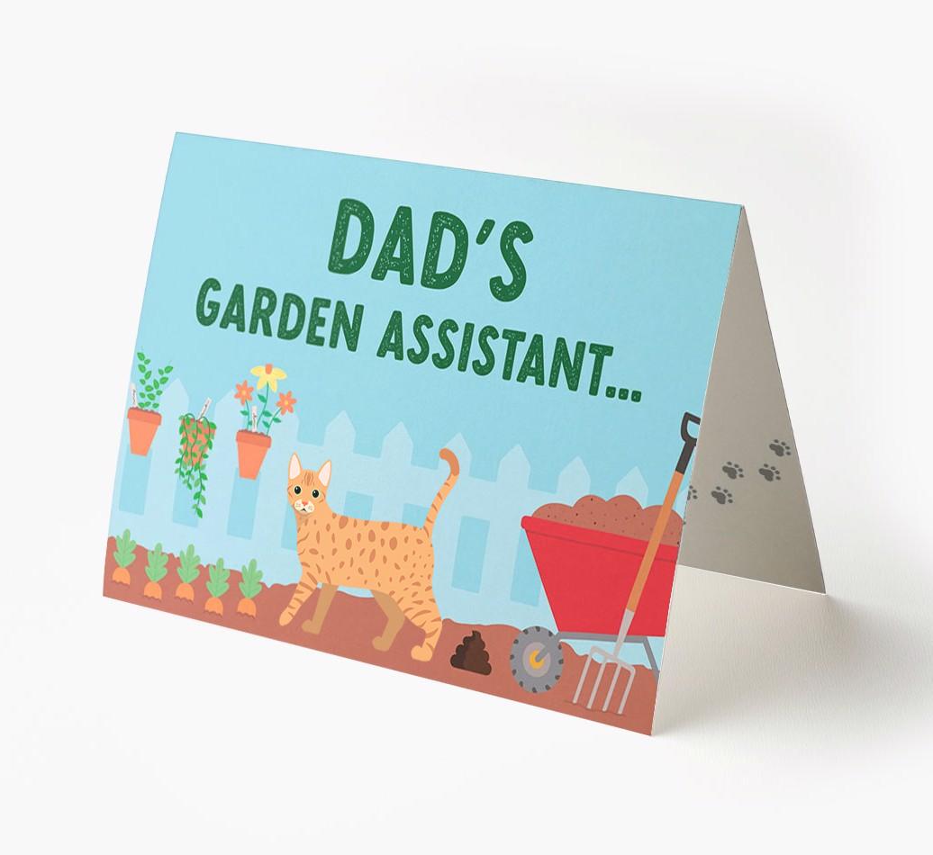 Dad's Garden Assistant: Personalised {breedCommonName} Card