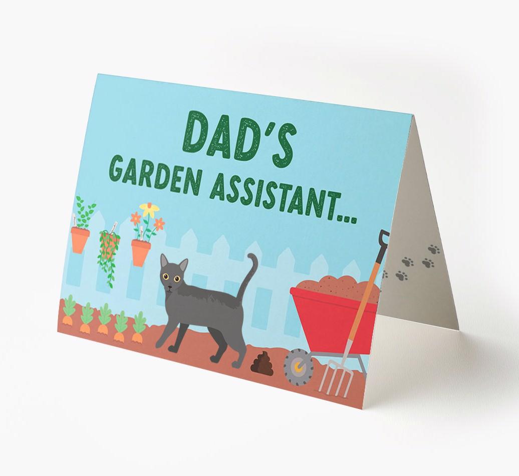 Dad's Garden Assistant: Personalised {breedCommonName} Card