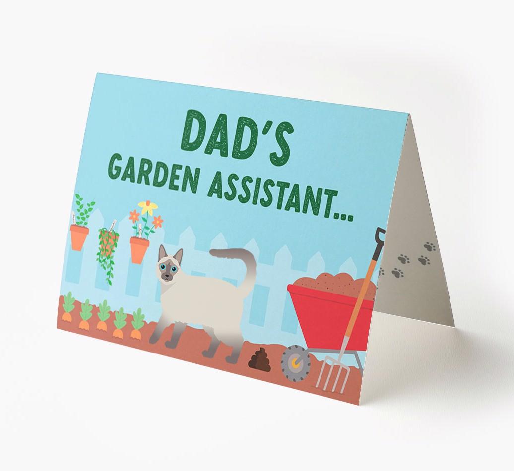 Dad's Garden Assistant: Personalised {breedCommonName} Card