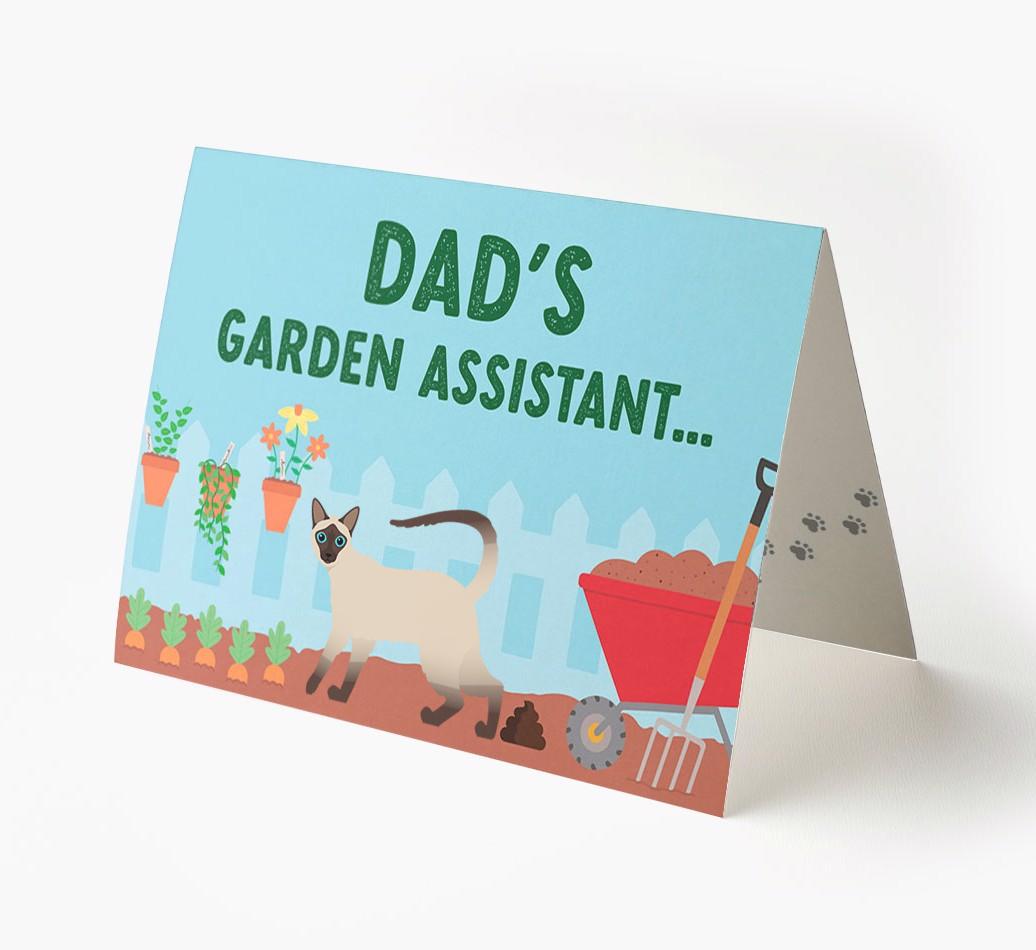 Dad's Garden Assistant: Personalised {breedCommonName} Card