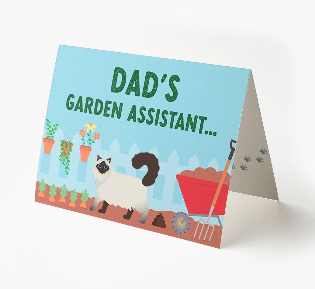 Dad's Garden Assistant: Personalised {breedCommonName} Card