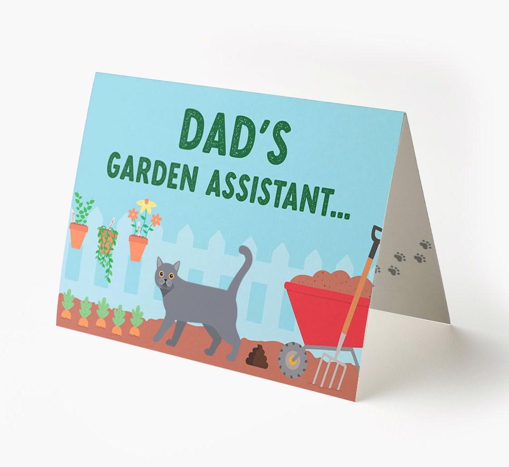 Dad's Garden Assistant: Personalised {breedCommonName} Card
