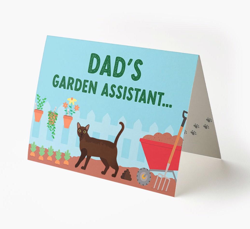 Dad's Garden Assistant: Personalised {breedCommonName} Card