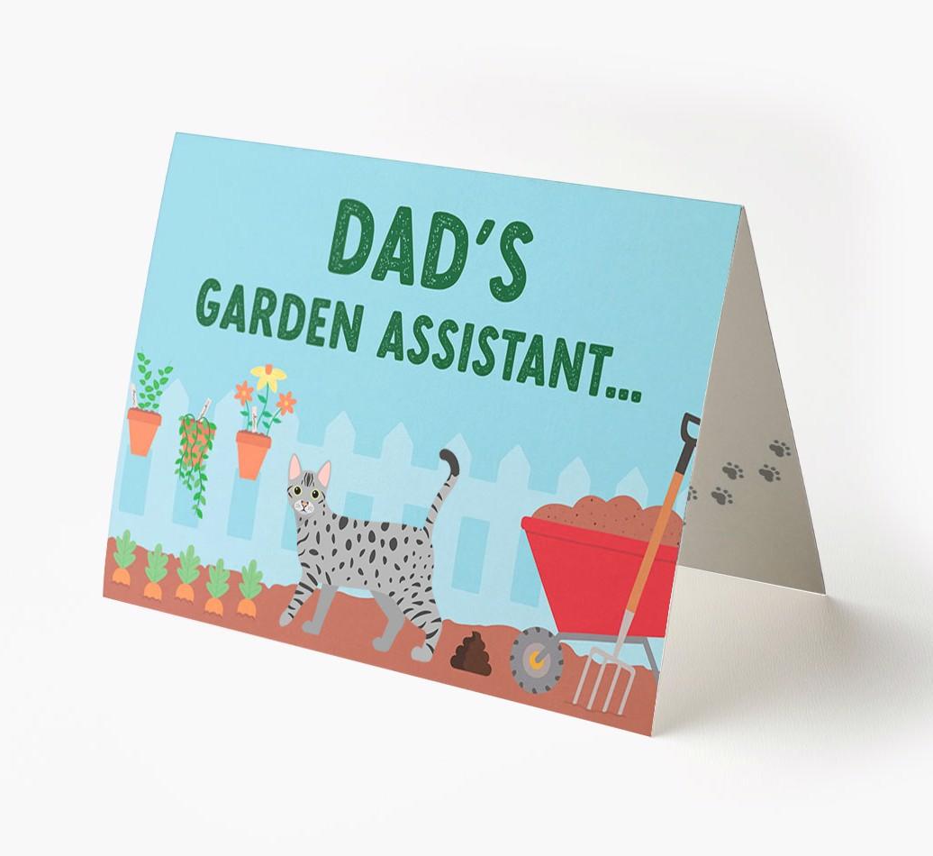 Dad's Garden Assistant: Personalised {breedCommonName} Card