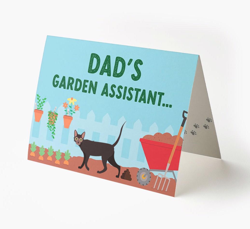 Dad's Garden Assistant: Personalised {breedCommonName} Card