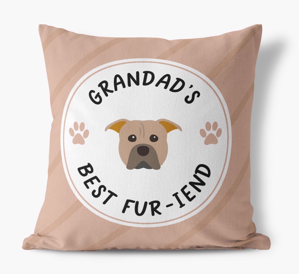 Grandad's Best Fur-iend: Personalised {breedFullName} Cushion