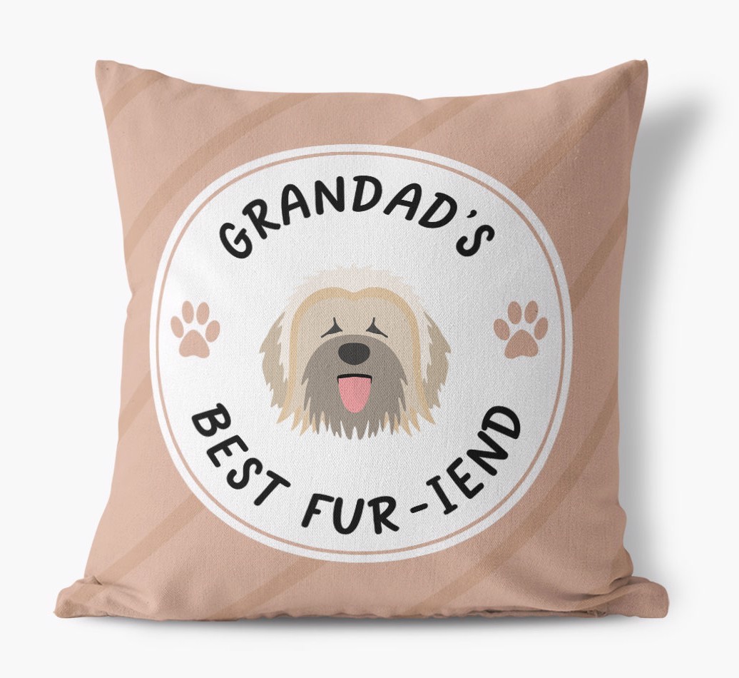 Grandad's Best Fur-iend: Personalised {breedFullName} Cushion