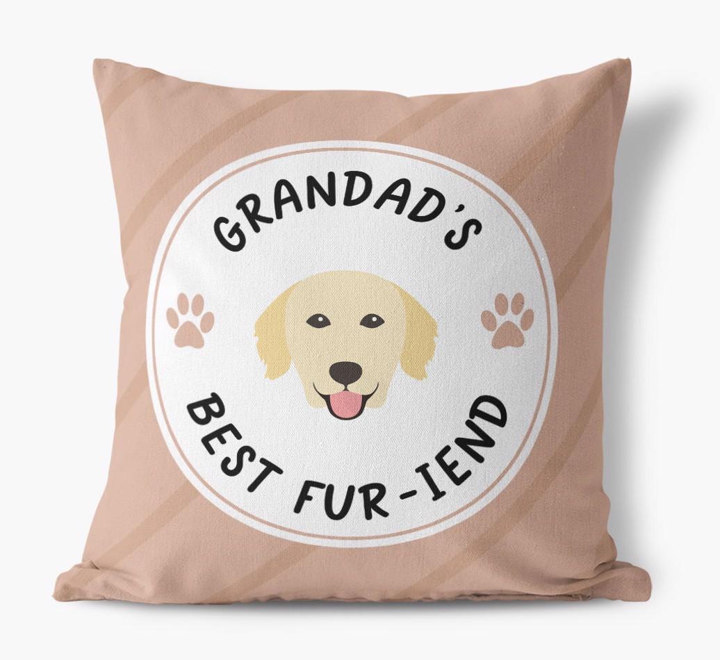 Grandad's Best Fur-iend: Personalised {breedFullName} Cushion