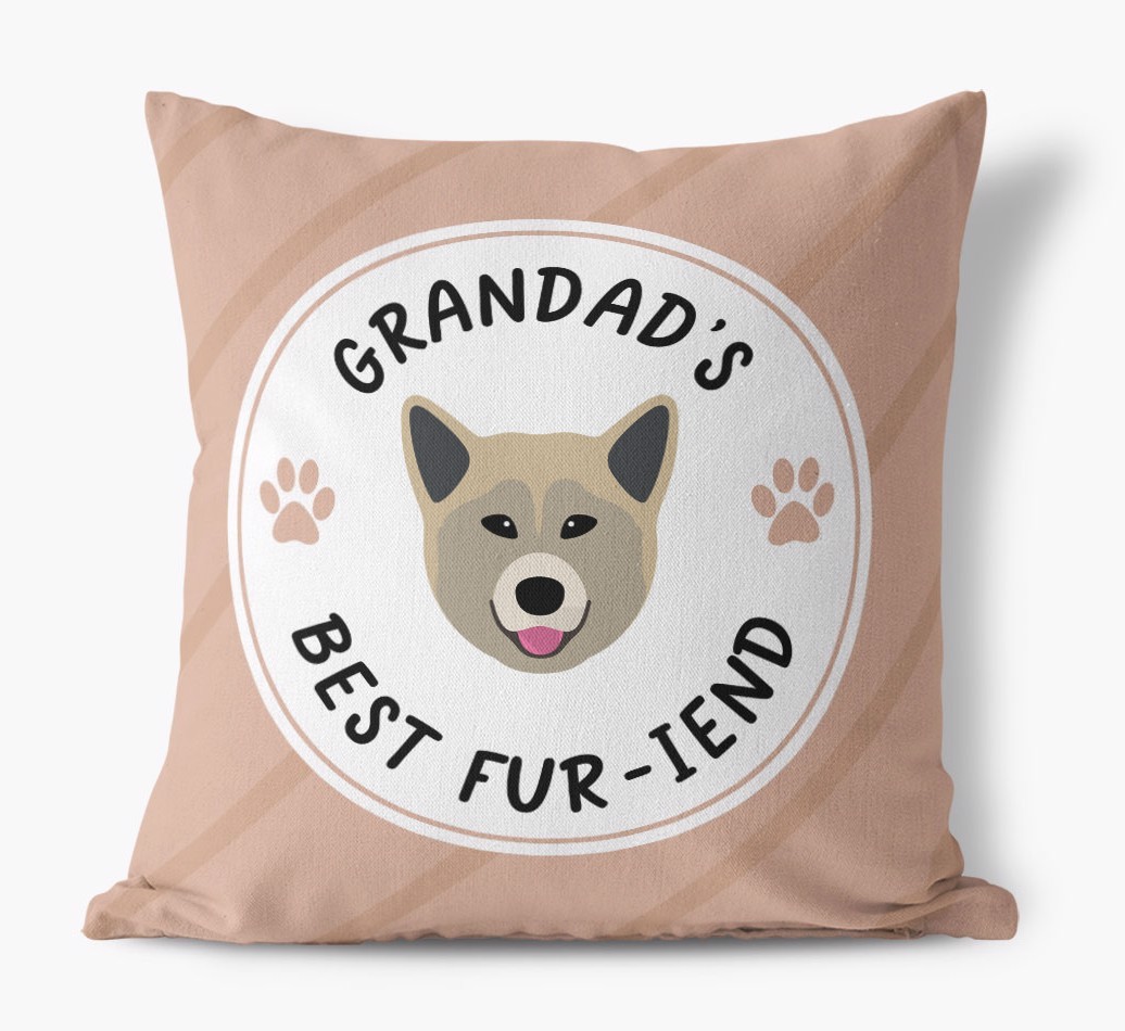 Grandad's Best Fur-iend: Personalised {breedFullName} Cushion