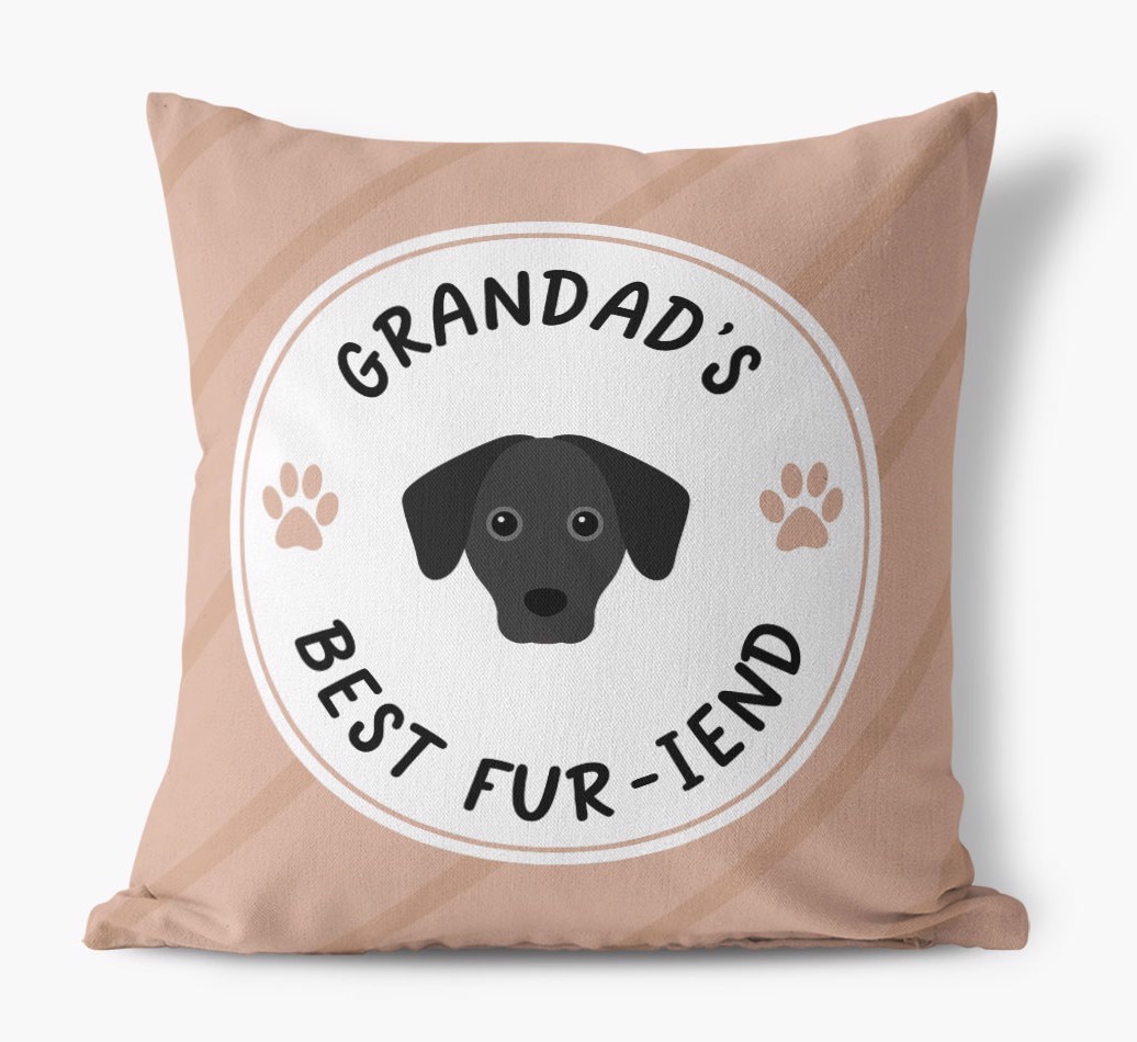Grandad's Best Fur-iend: Personalised {breedFullName} Cushion