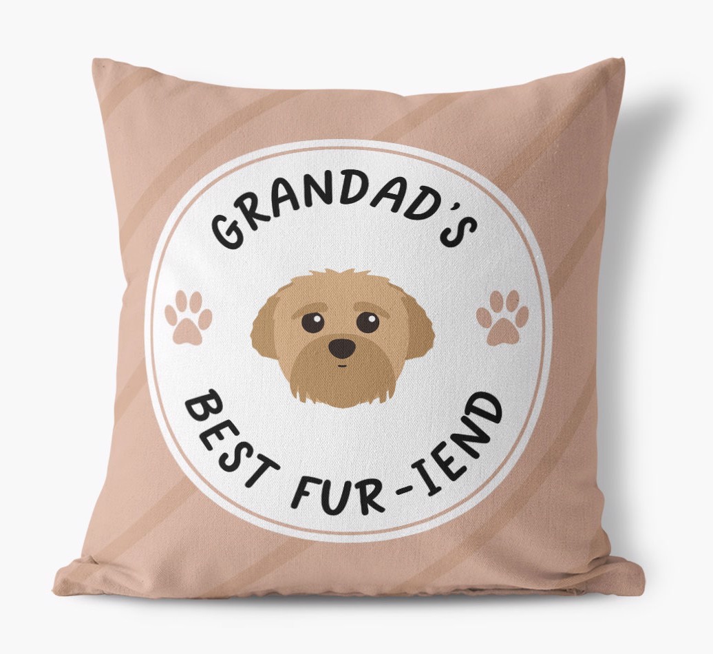 Grandad's Best Fur-iend: Personalised {breedFullName} Cushion