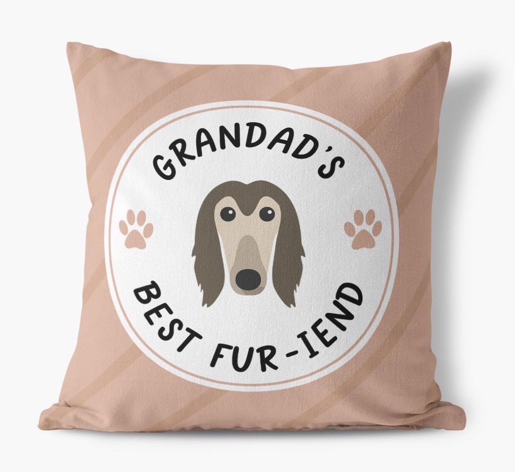 Grandad's Best Fur-iend: Personalised {breedFullName} Cushion