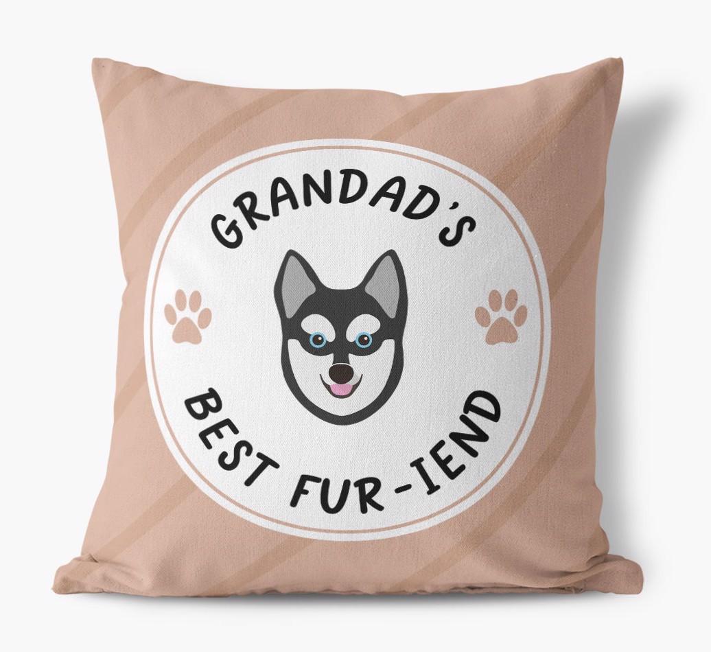 Grandad's Best Fur-iend: Personalised {breedFullName} Cushion
