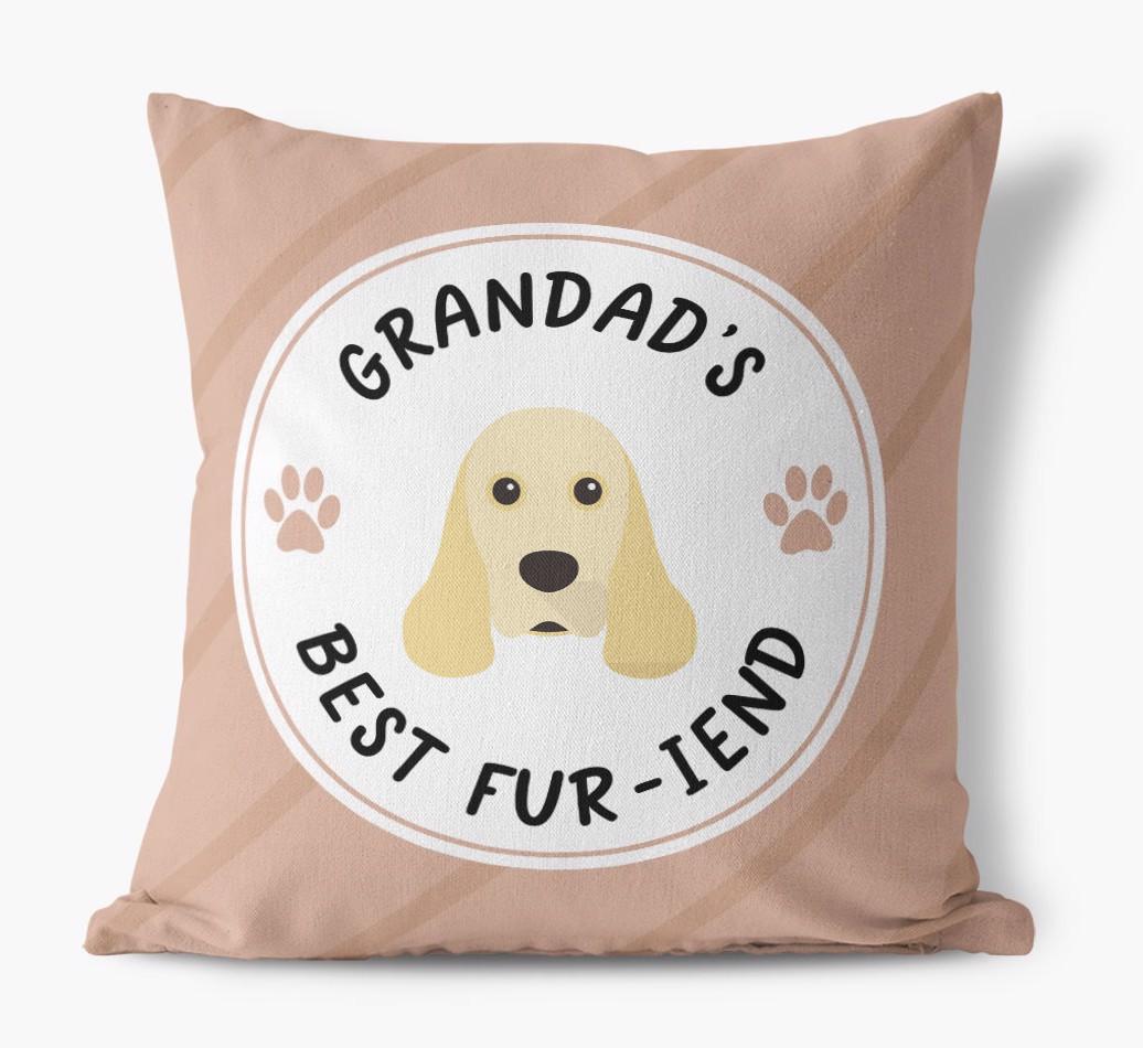 Grandad's Best Fur-iend: Personalised {breedFullName} Cushion