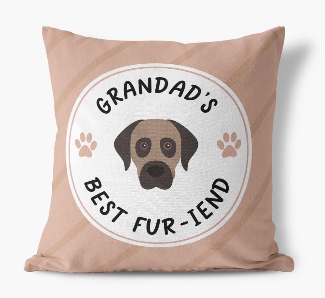 Grandad's Best Fur-iend: Personalised {breedFullName} Cushion