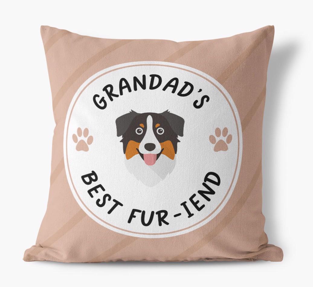 Grandad's Best Fur-iend: Personalised {breedFullName} Cushion