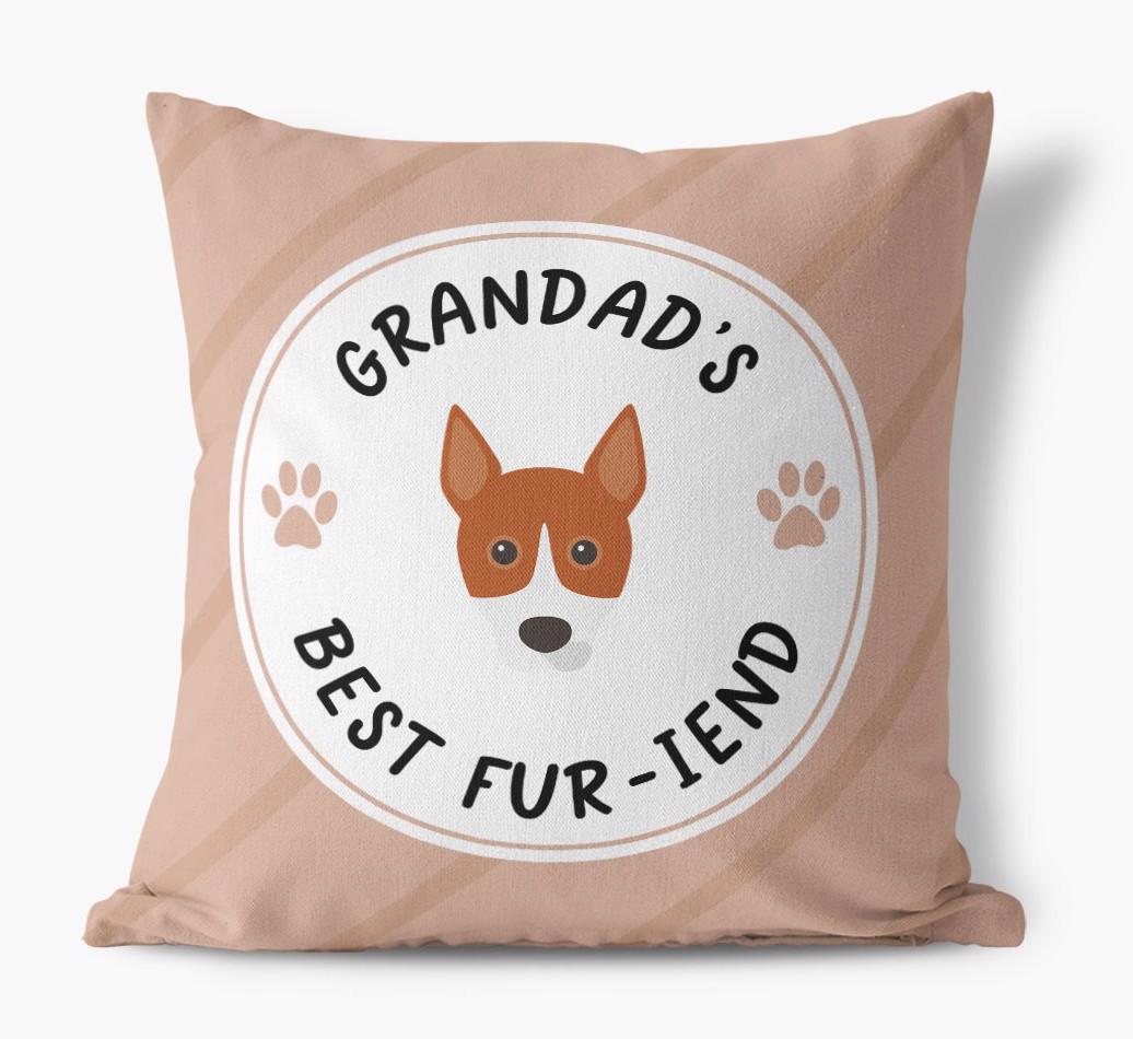Grandad's Best Fur-iend: Personalised {breedFullName} Cushion