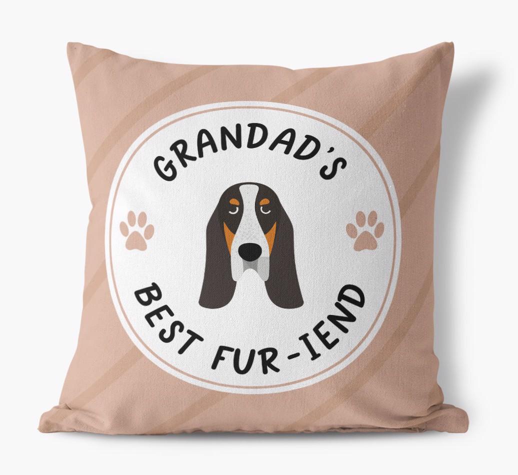 Grandad's Best Fur-iend: Personalised {breedFullName} Cushion