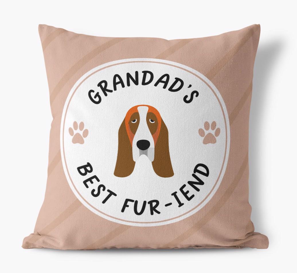 Grandad's Best Fur-iend: Personalised {breedFullName} Cushion