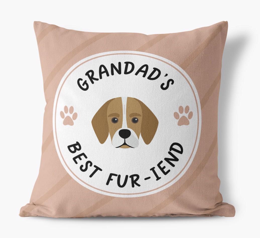 Grandad's Best Fur-iend: Personalised {breedFullName} Cushion