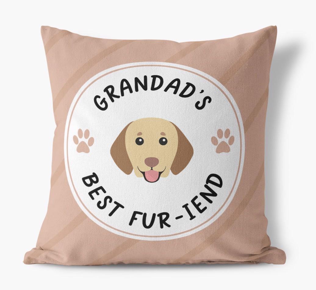 Grandad's Best Fur-iend: Personalised {breedFullName} Cushion