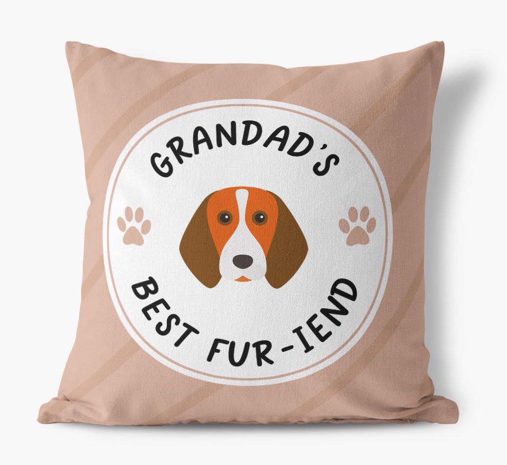 Grandad's Best Fur-iend: Personalised {breedFullName} Cushion