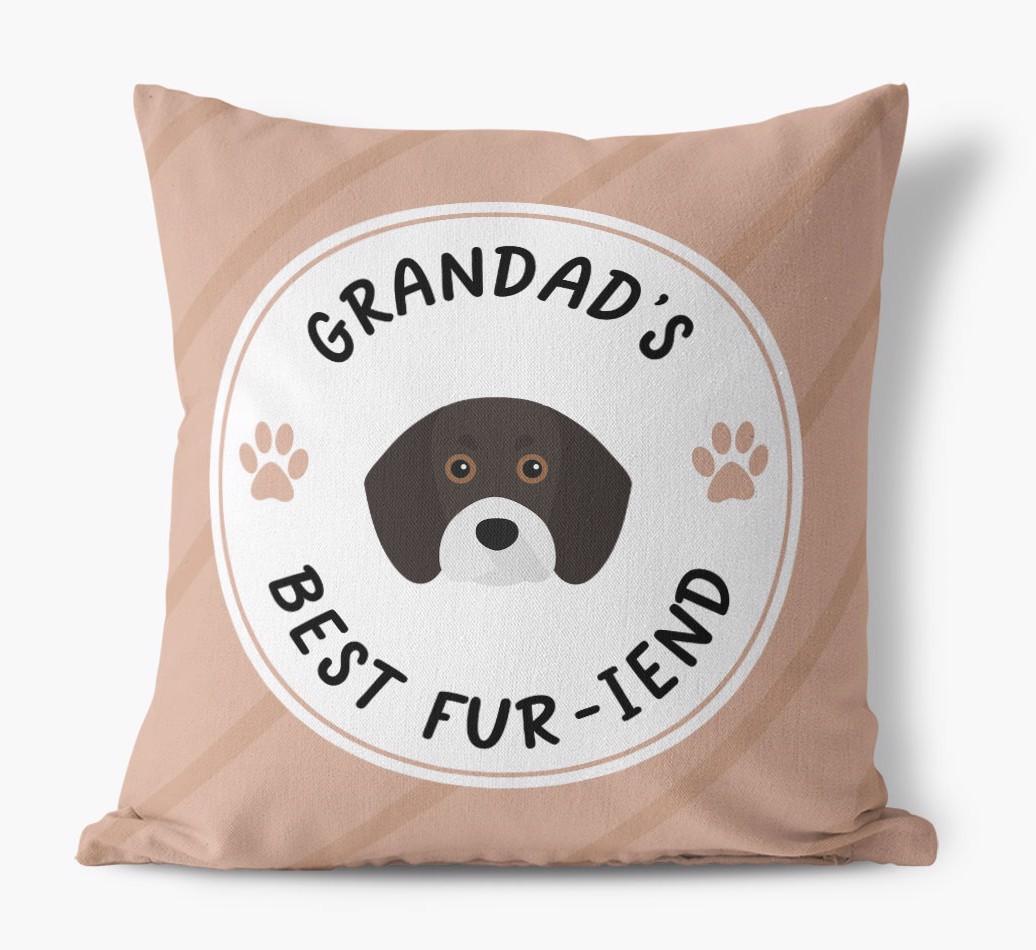 Grandad's Best Fur-iend: Personalised {breedFullName} Cushion