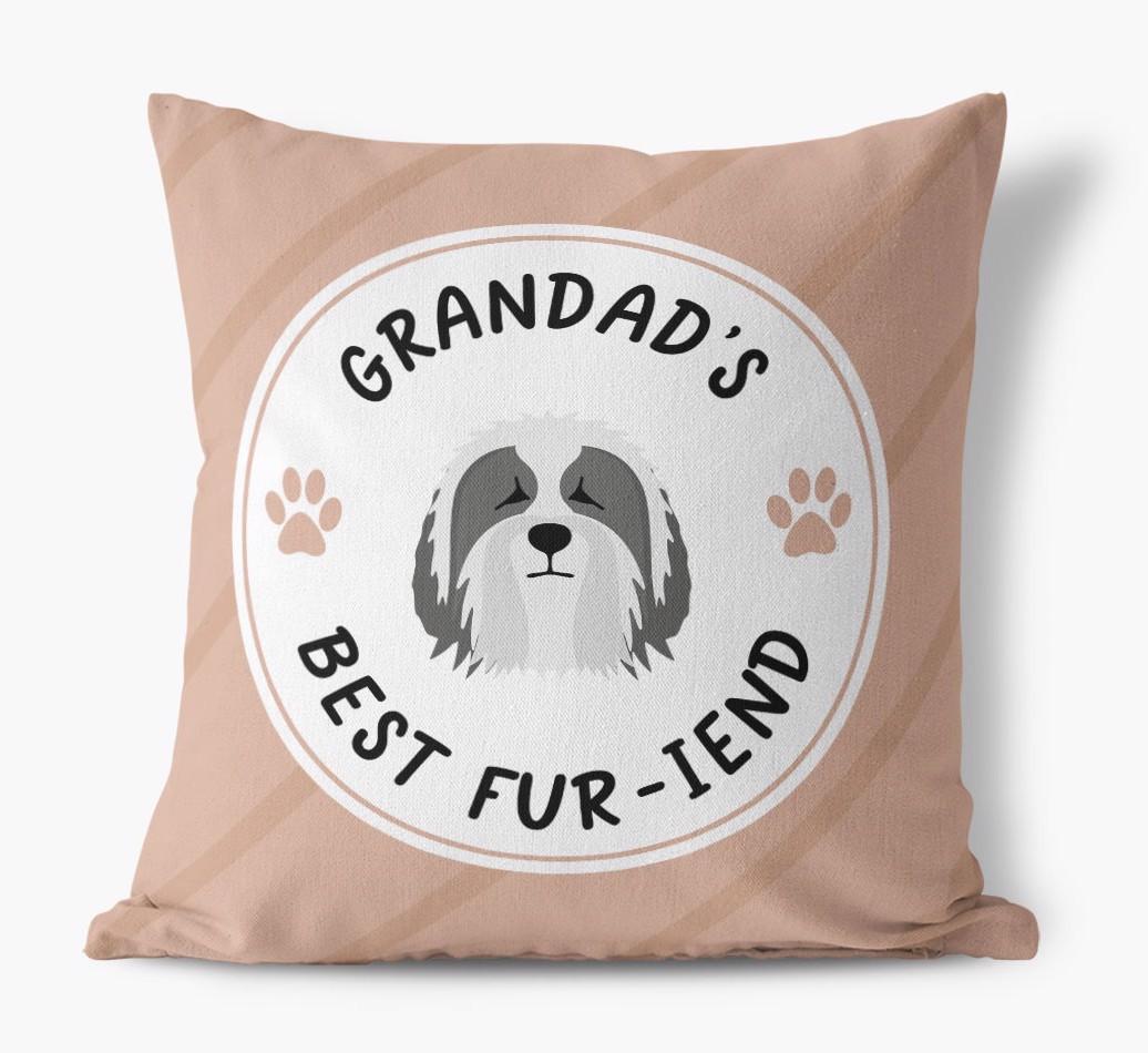 Grandad's Best Fur-iend: Personalised {breedFullName} Cushion