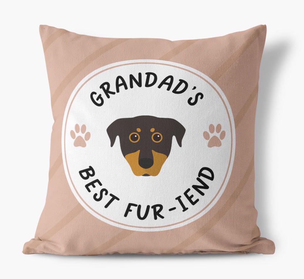 Grandad's Best Fur-iend: Personalised {breedFullName} Cushion
