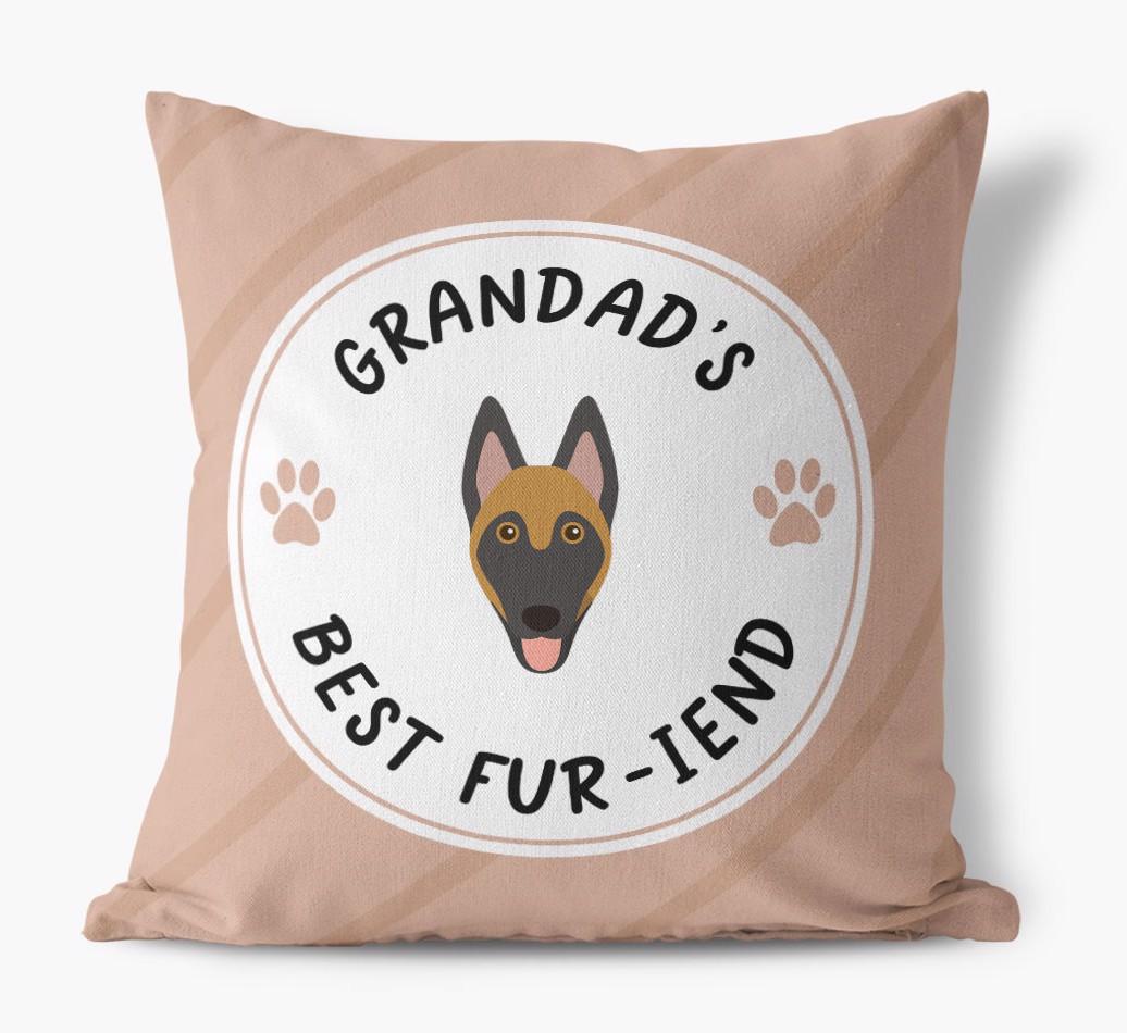 Grandad's Best Fur-iend: Personalised {breedFullName} Cushion