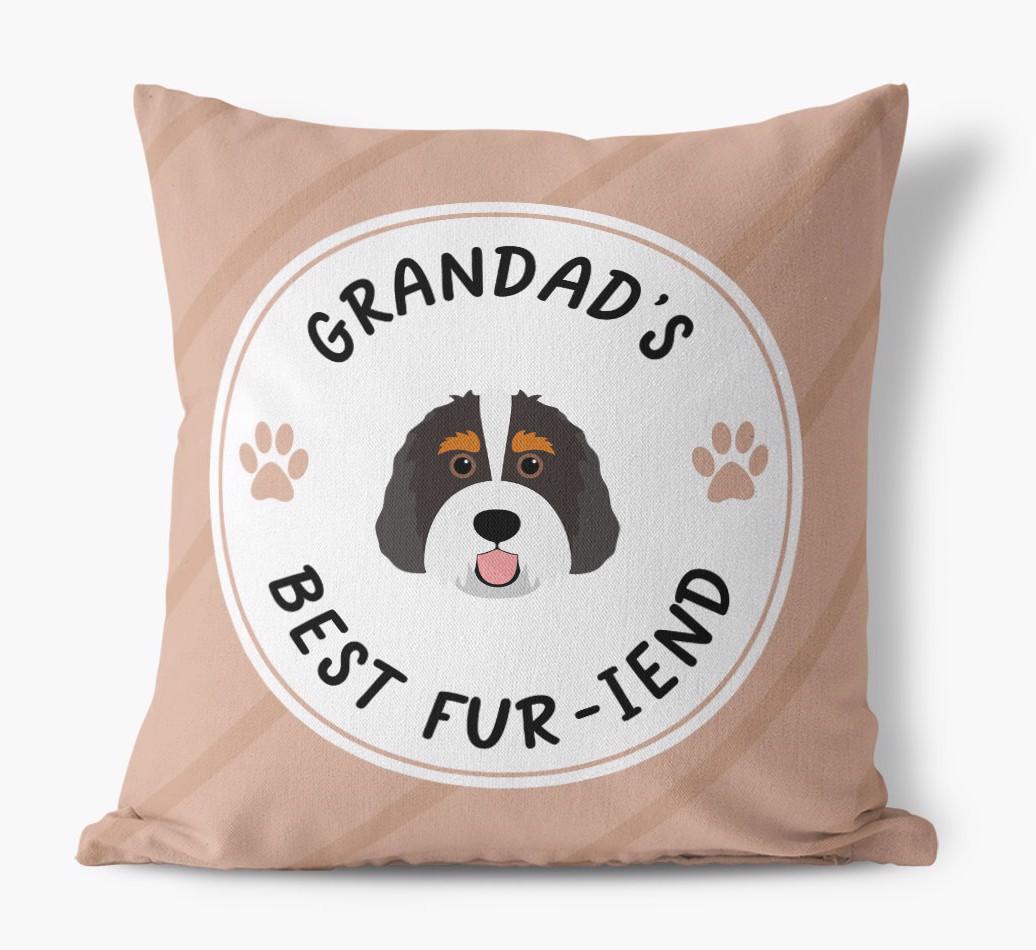 Grandad's Best Fur-iend: Personalised {breedFullName} Cushion