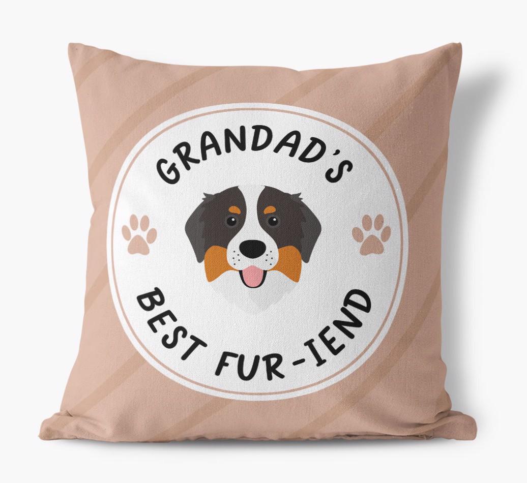 Grandad's Best Fur-iend: Personalised {breedFullName} Cushion