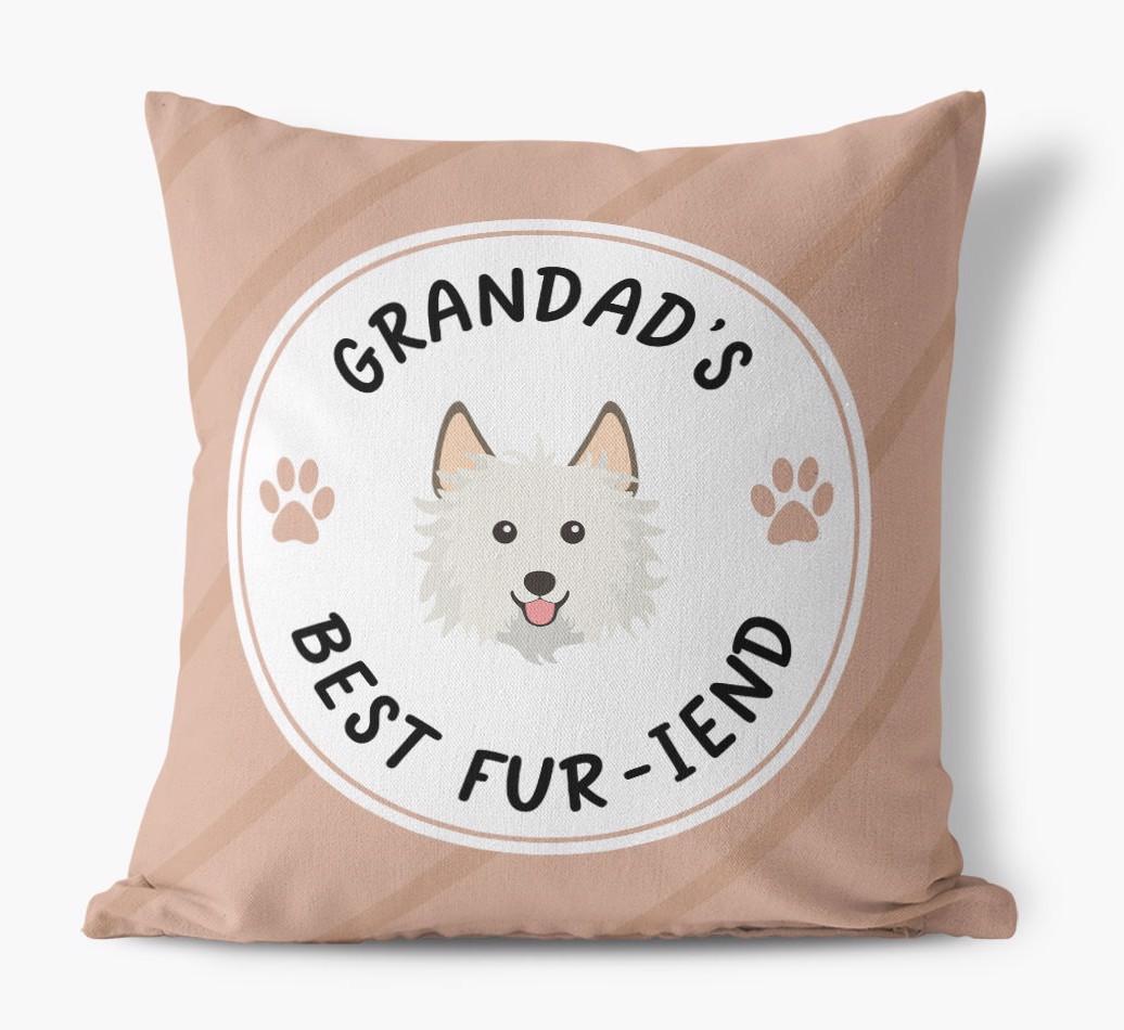 Grandad's Best Fur-iend: Personalised {breedFullName} Cushion