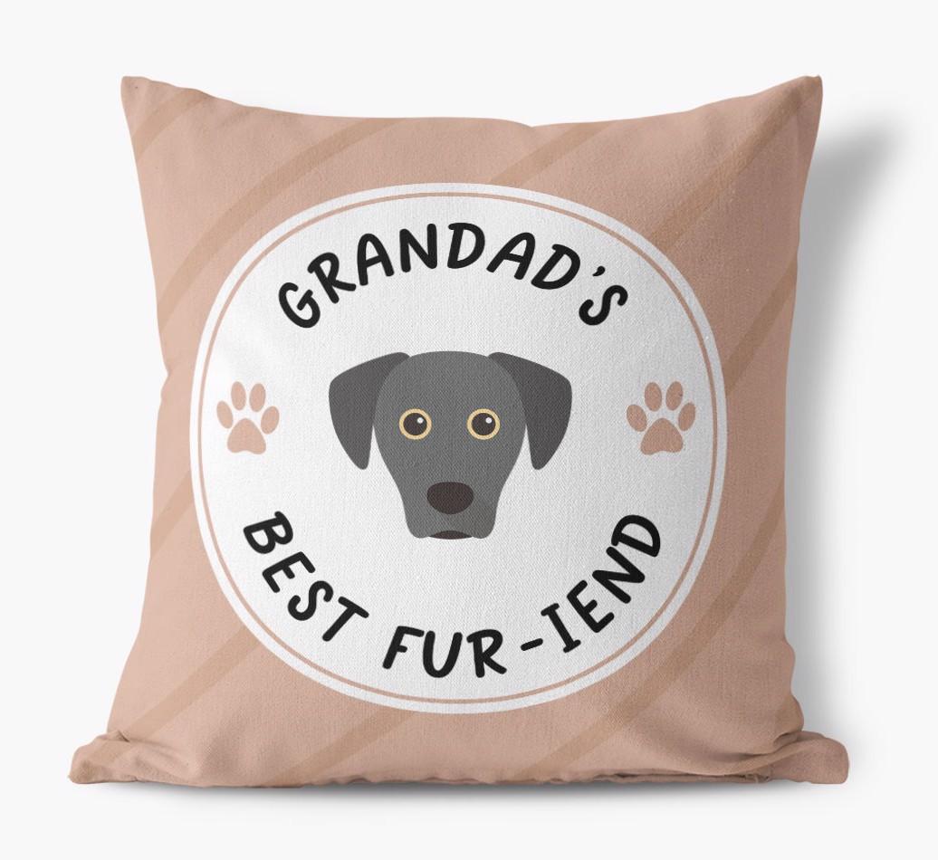 Grandad's Best Fur-iend: Personalised {breedFullName} Cushion