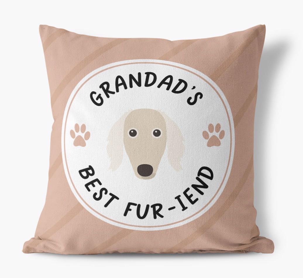 Grandad's Best Fur-iend: Personalised {breedFullName} Cushion