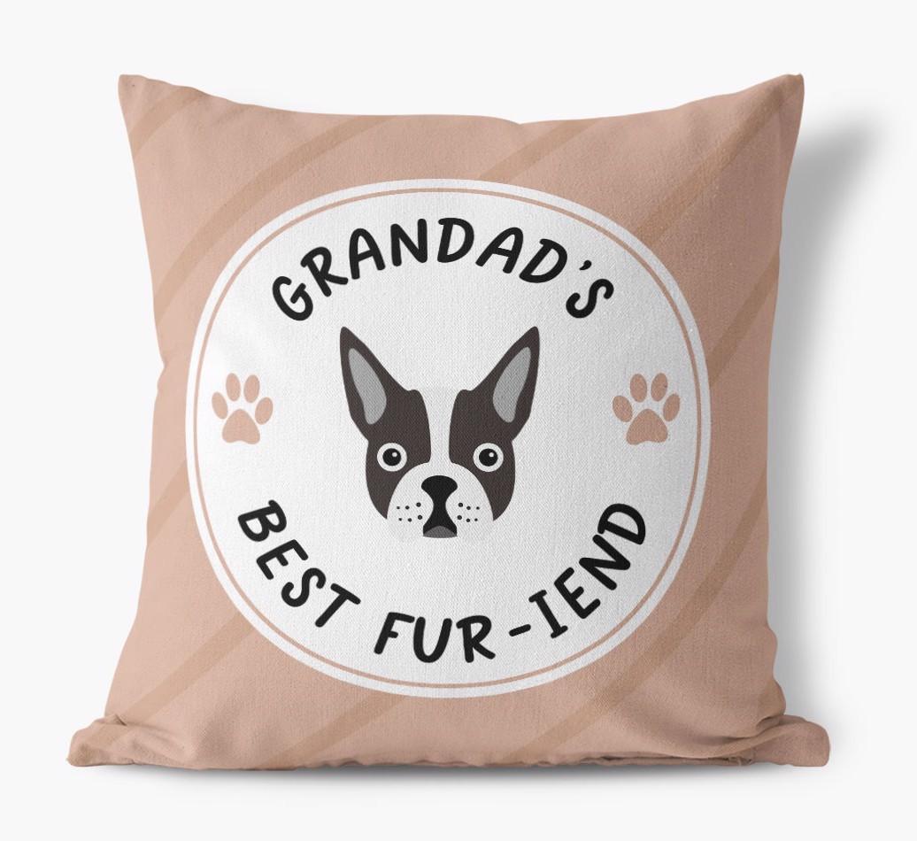 Grandad's Best Fur-iend: Personalised {breedFullName} Cushion