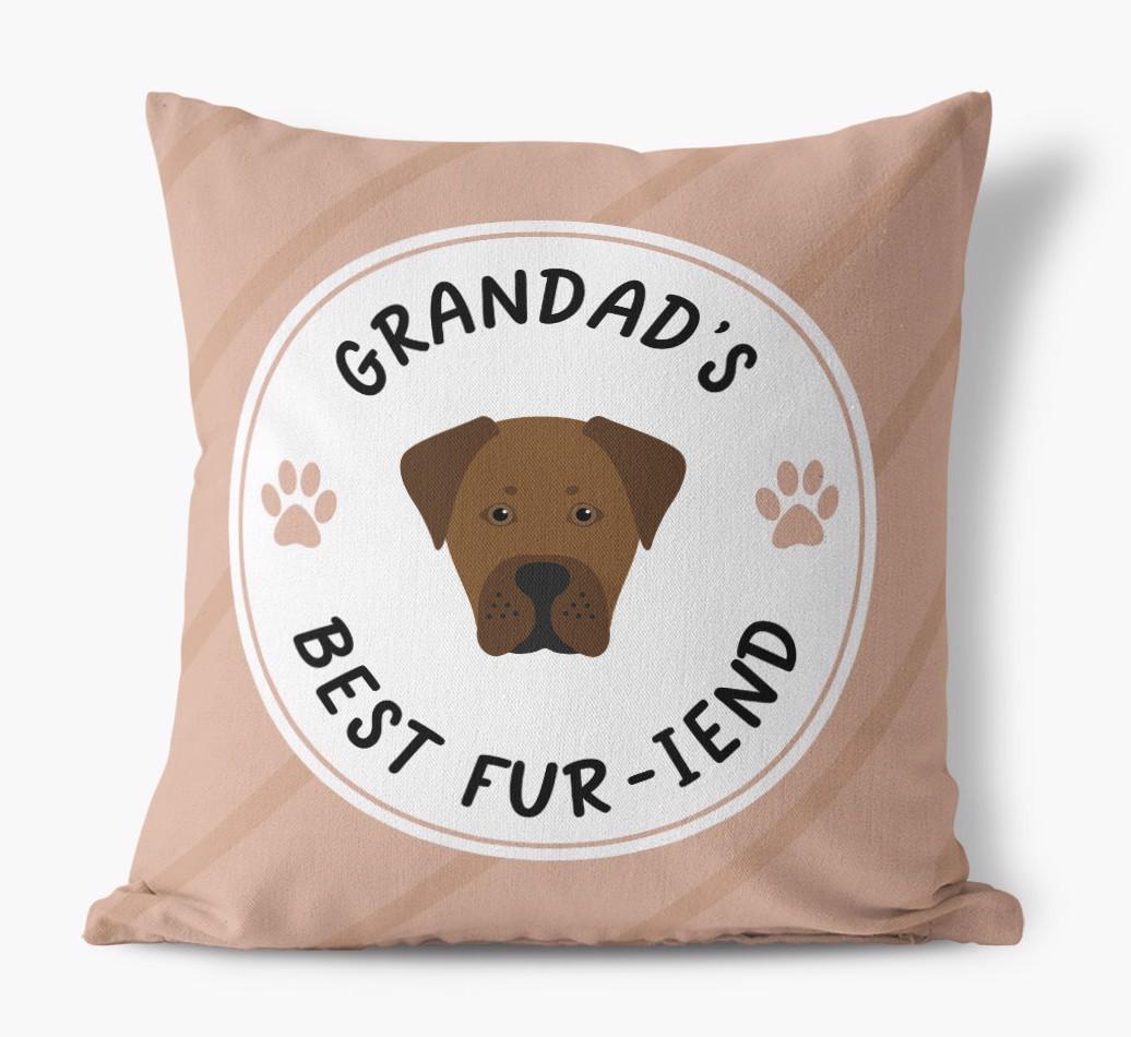 Grandad's Best Fur-iend: Personalised {breedFullName} Cushion