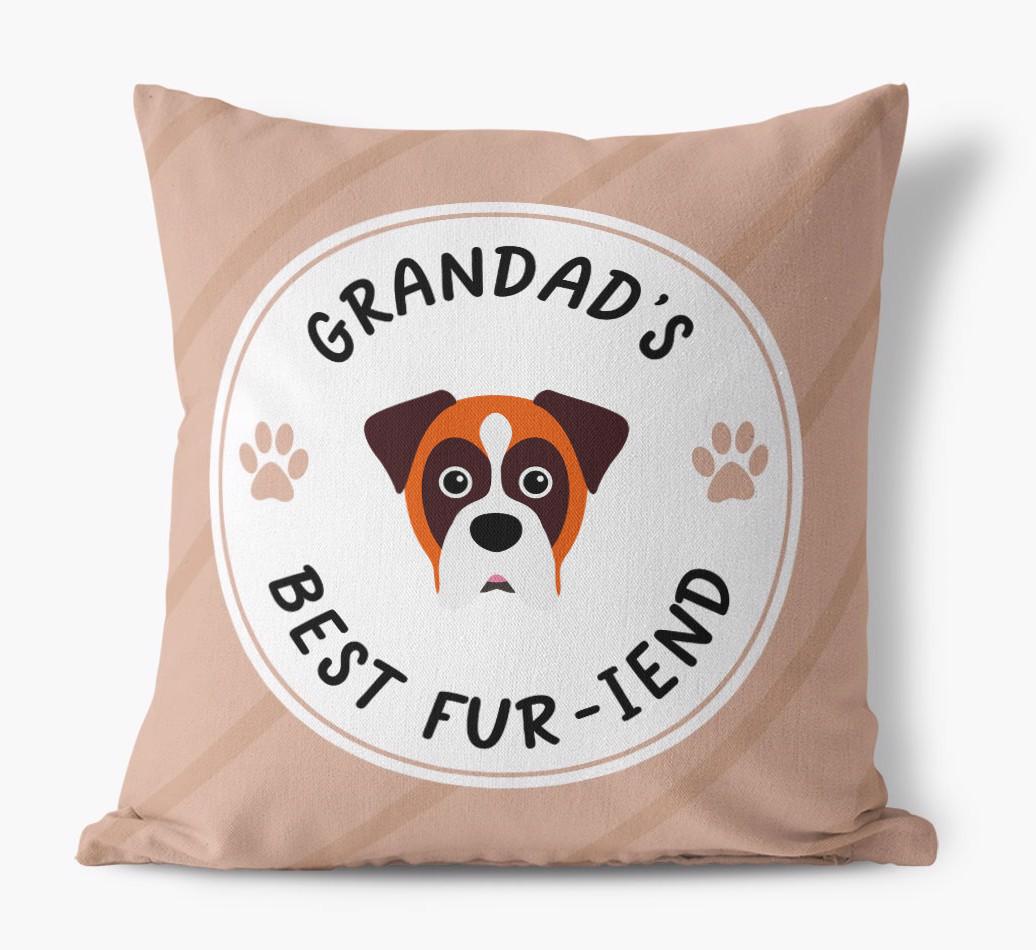 Grandad's Best Fur-iend: Personalised {breedFullName} Cushion