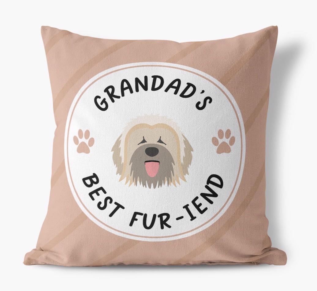 Grandad's Best Fur-iend: Personalised {breedFullName} Cushion