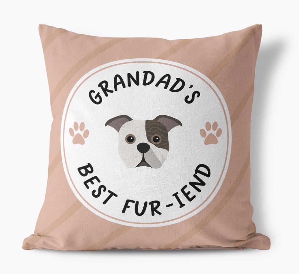 Grandad's Best Fur-iend: Personalised {breedFullName} Cushion