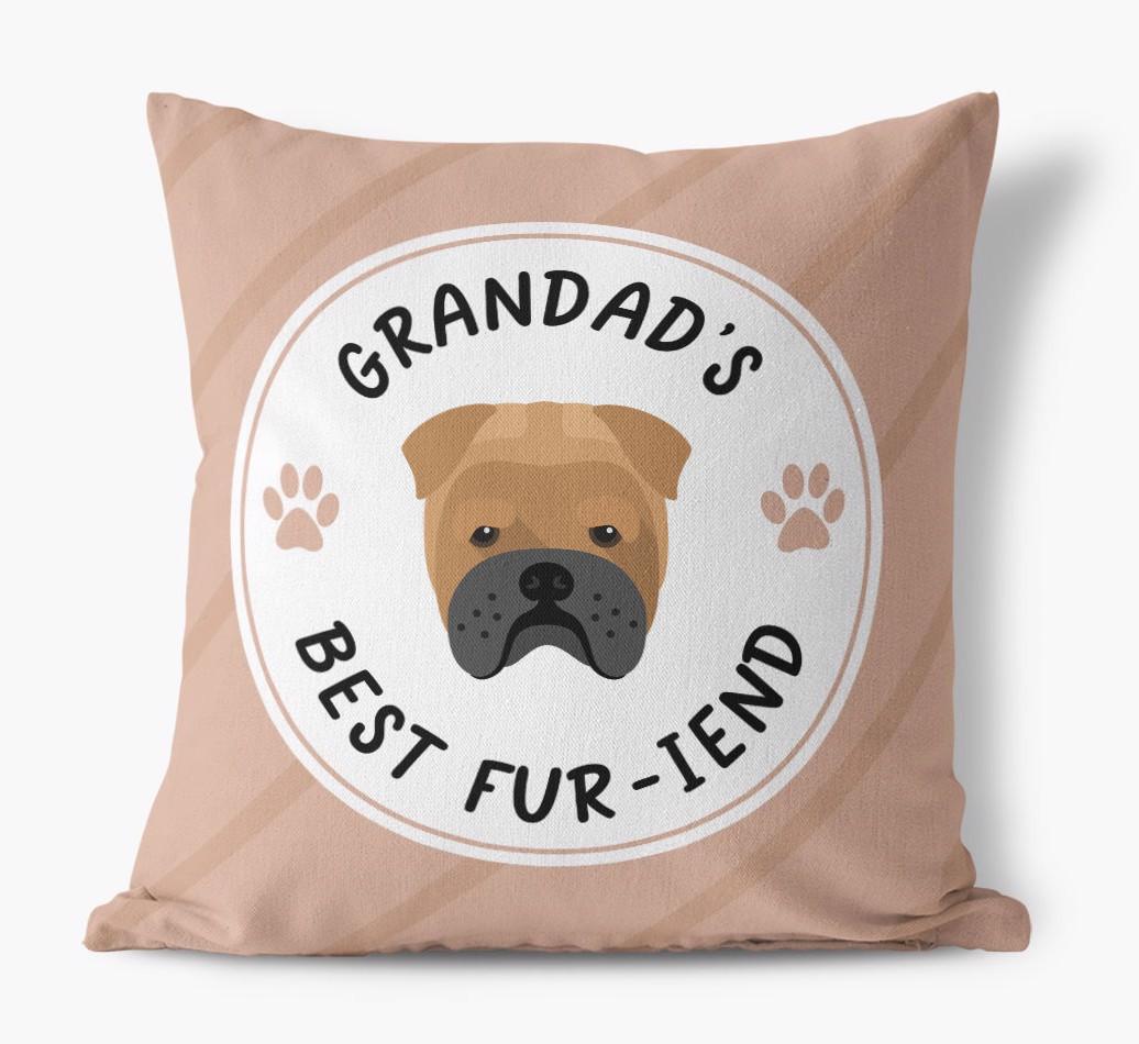 Grandad's Best Fur-iend: Personalised {breedFullName} Cushion