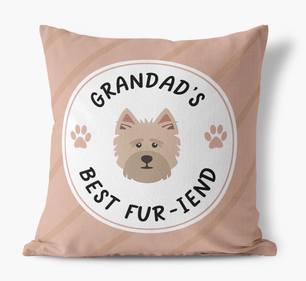 Grandad's Best Fur-iend: Personalised {breedFullName} Cushion