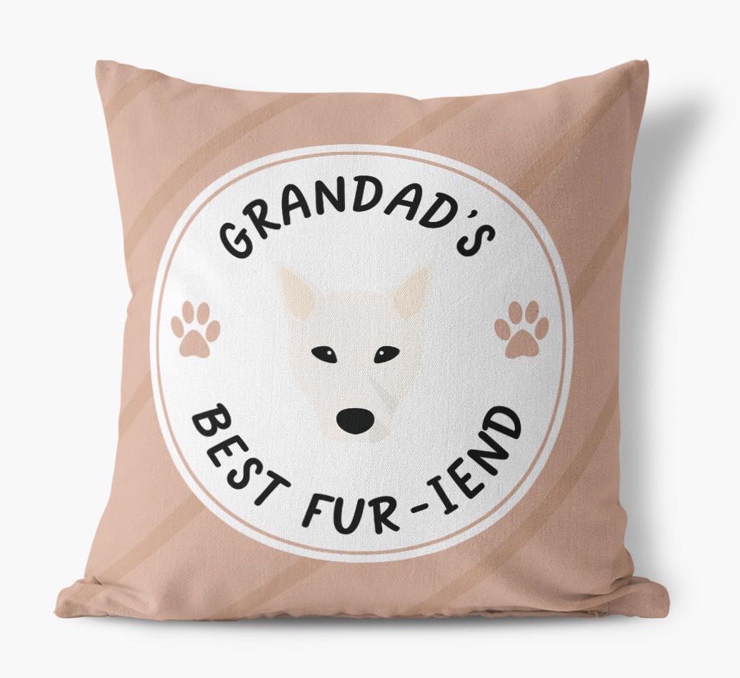 Grandad's Best Fur-iend: Personalised {breedFullName} Cushion