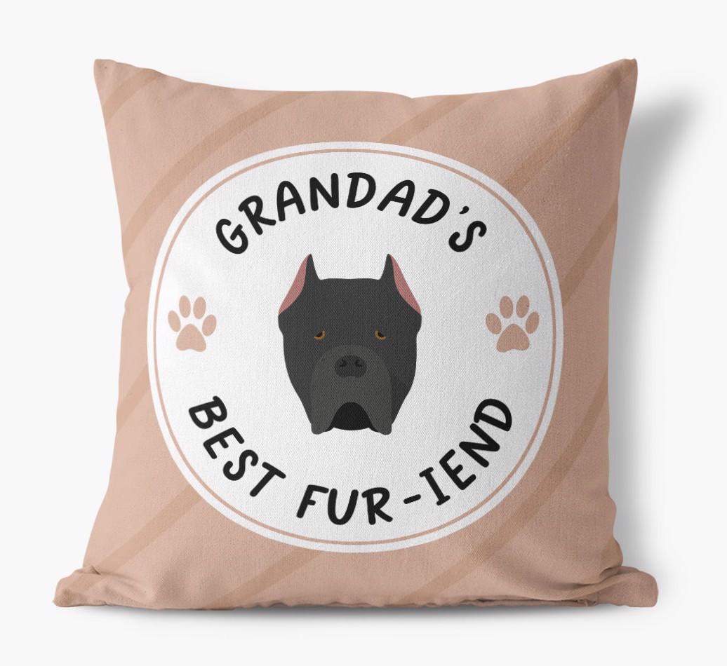 Grandad's Best Fur-iend: Personalised {breedFullName} Cushion