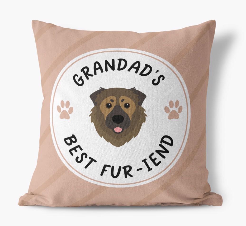 Grandad's Best Fur-iend: Personalised {breedFullName} Cushion