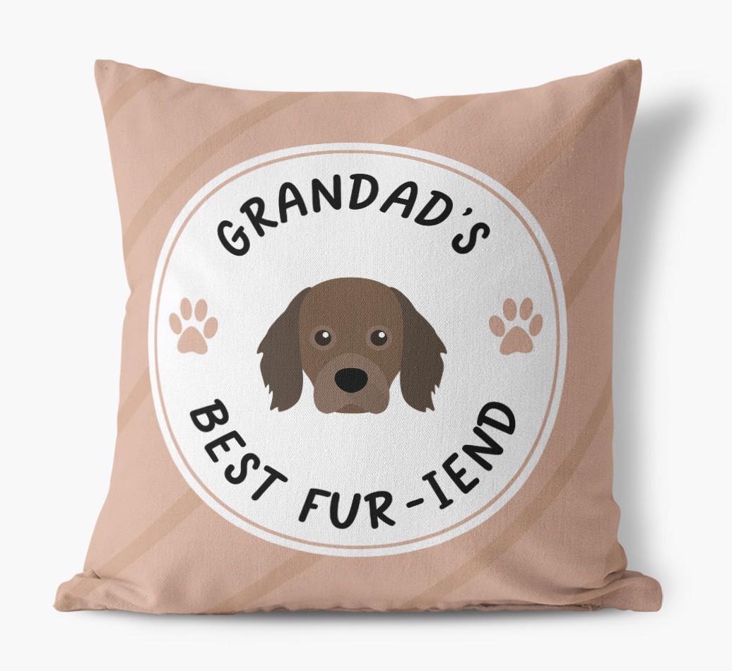 Grandad's Best Fur-iend: Personalised {breedFullName} Cushion