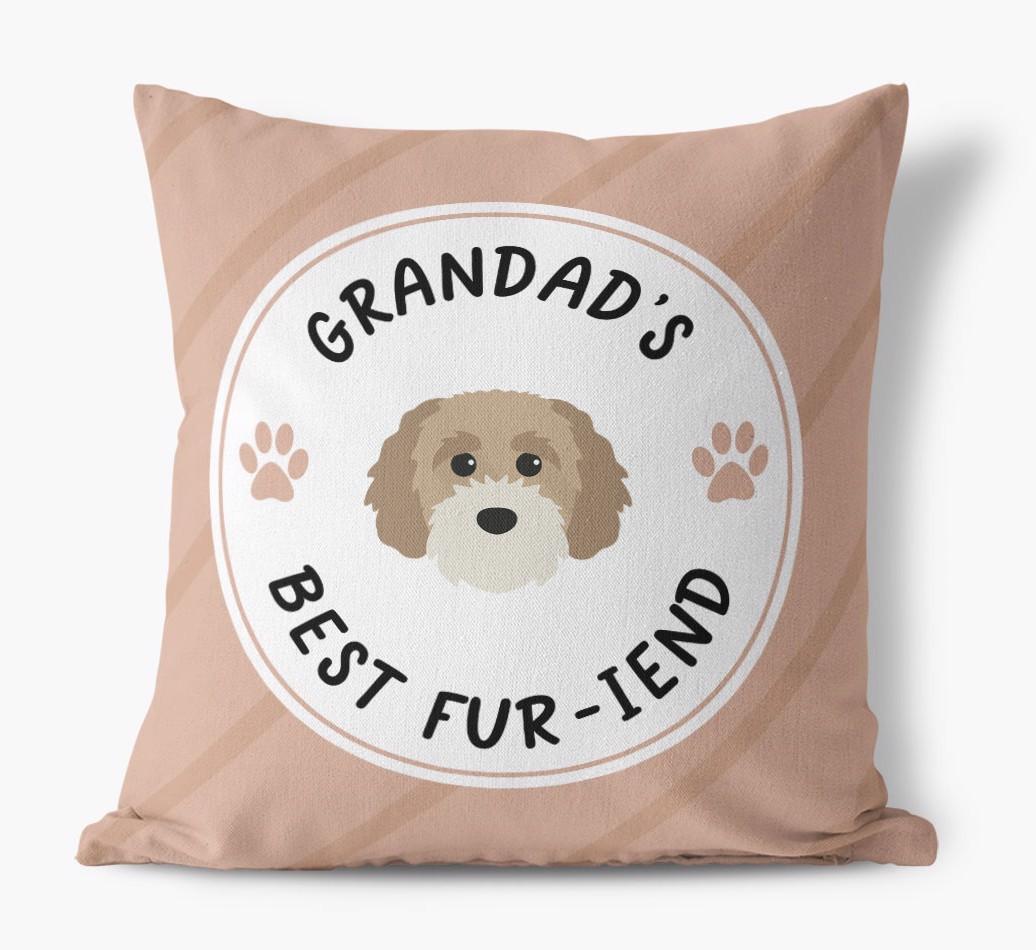 Grandad's Best Fur-iend: Personalised {breedFullName} Cushion