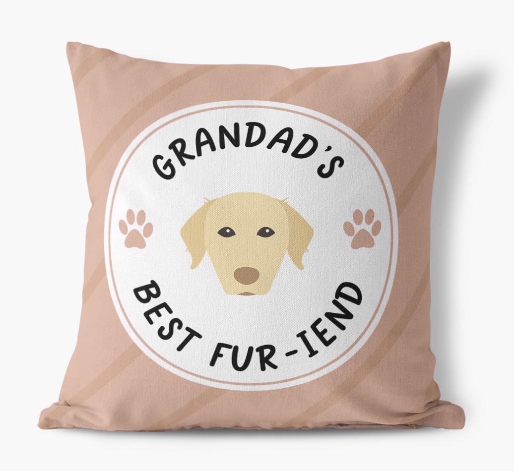 Grandad's Best Fur-iend: Personalised {breedFullName} Cushion