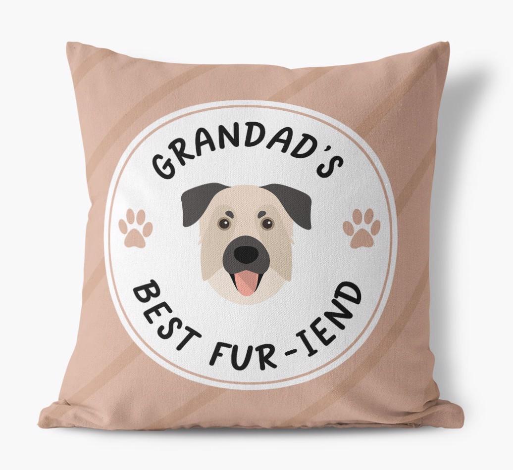 Grandad's Best Fur-iend: Personalised {breedFullName} Cushion