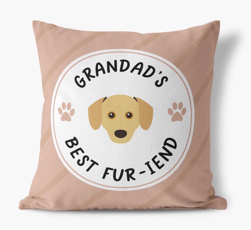 Grandad's Best Fur-iend: Personalised {breedFullName} Cushion